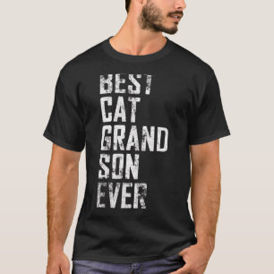 T-shirt Hommes Fête des pères Meilleur Chat Grandson Jamai