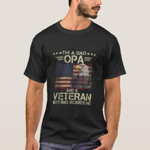 T-shirt Hommes Fier Aigle I m Papa OPA Vétéran Drapeau amé