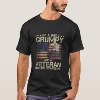 T-shirt Hommes Fier Eagl Je suis Papa Grumpy et vétéran Am