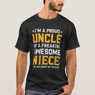 T-shirt Hommes Fier Oncle De L'Awesome Niece Pour Hommes C
