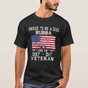 T-shirt Hommes Fier Papa Bubba OEF OIF Vétérinaire Retro U