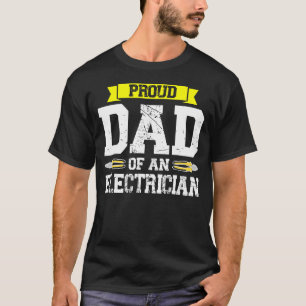 T-shirt Hommes Fier Papa D'Un Électricien Électricien Papa