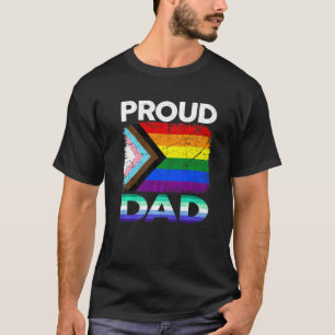 T-shirt Hommes Fier Papa Transgenre Pride Gay Drapeau Lgbt