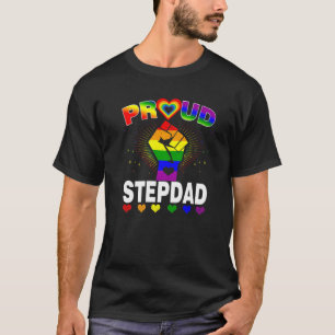 T-shirt Hommes Fier Stepdad Rainbow Lgbt Gay pride Mois F
