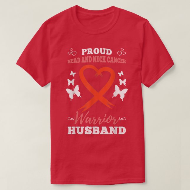 T-shirt Hommes Fier Tête Et Cou Cancer Guerrier Mari (Design devant)