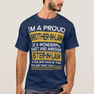 T-shirt Hommes Fiers Frère en Droit de Soeur en Droit Drôl