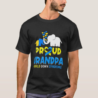 T-shirt Hommes Fiers Grand-Père Monde Conscience du syndro