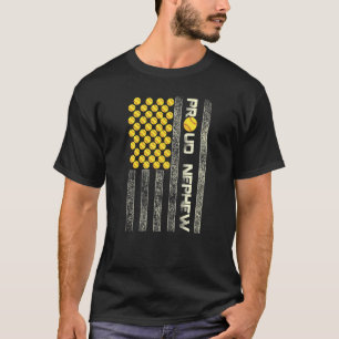 T-shirt Hommes Fiers Nephew drapeau américain Softball Spo