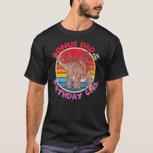 T-shirt Hommes Fille Anniversaire I Bonus Papa I Stegosaur