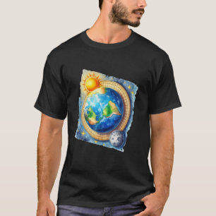 T-shirt Hommes Flat Earth Society Drôle Conspiration Space