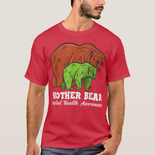 T-shirt Hommes Frère Ours Vert Santé mentale Sensibilisati