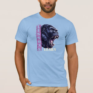 T-Shirt Hommes Gorille En Colère Leçons Apprises