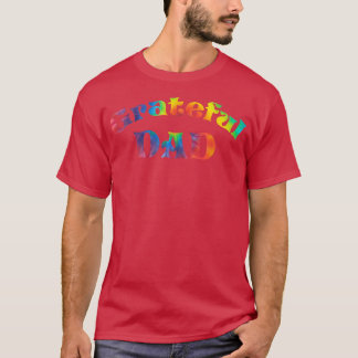 T-shirt Hommes Grateful Papa Fête des pères Tie Dye Lettre