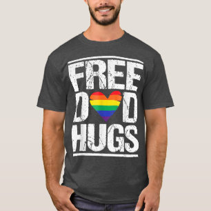 T-shirt Hommes Gratuit Papa Encarts LGBT Pride Rainbow Hea