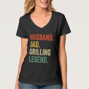 T-shirt Hommes Grilling Père Jour Mari Grill Papa Légende