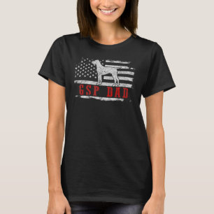 T-shirt Hommes GSP Papa Américain Drapeau Allemand Poche à