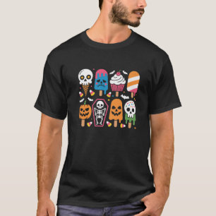 T-shirt Hommes Halloween Popsicle d'été Halloween glace cr