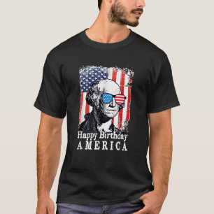 T-shirt Hommes heureux anniversaire amérique Funny 4 juill