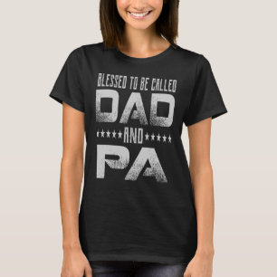 T-shirt Hommes Heureux D'Être Appelé Papa Et Pa Fathe Vint