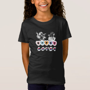 T-Shirt Hommes Idols Femme Chantant Coeurs KPop Corée Love