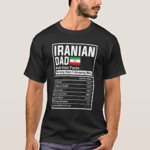 T-shirt Hommes Iraniens Papa Nutrition Fiches Fête des pèr