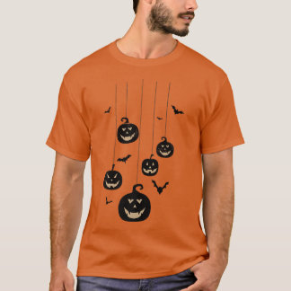 T-shirt Hommes Jack-o'-lantern Éffrayants de Citrouilles s