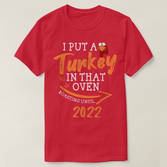 T-shirt Hommes J'Ai Mis Une Turquie Dans Ce Four Grossesse (Design devant)
