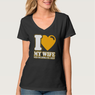 T-shirt Hommes J'Aime Ma Femme Quand Elle M'Apporte Une Bi