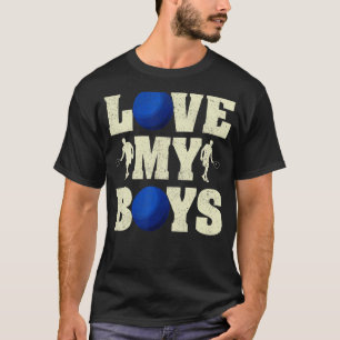 T-shirt Hommes J'Aime Mes Garçons Racquetball Fête des pèr