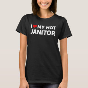 T-shirt Hommes J'Aime Mon Mari Chaud Janitor Fiance