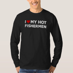 T-shirt Hommes J'Aime Mon Mari Chaud Pêcheurs Fiance
