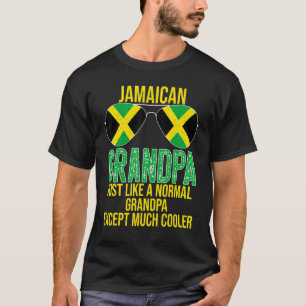 T-shirt Hommes Jamaïcain Grandpa Jamaïque Drapeau Lunettes