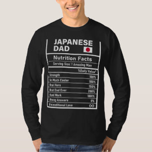 T-shirt Hommes Japonais Papa Nutrition Fiches Fête des pèr