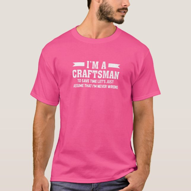 T-shirt Hommes Je suis artisan pour gagner du temps Je sui (Devant)