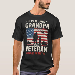 T-shirt Hommes Je suis papa grand-père et vétéran Fête des