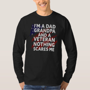 T-shirt Hommes Je suis papa grand-père et vétéran fière pè