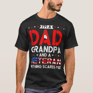 T-shirt Hommes Je suis papa grand-père et vétéran Gr