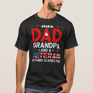T-shirt Hommes Je suis papa grand-père et vétéran grand-pè