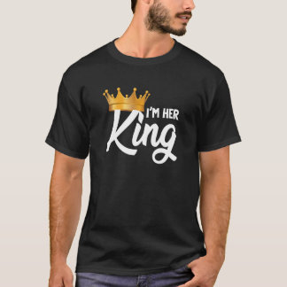 T-shirt Hommes Je suis Son Roi Mari Et Femme Garçon Girlf