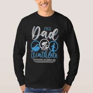 T-shirt Hommes Je suis un papa et un triathlète Rien ne me