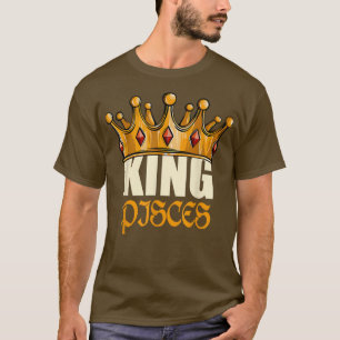 T-shirt Hommes King Pisces Zodiac Anniversaire Horoscope A