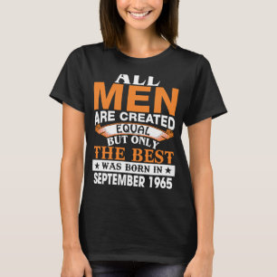 T-shirt Hommes le meilleur est né en septembre 1965 annive