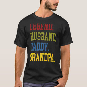 T-shirt Hommes Légende Mari Daddy Grandpa Spécial d'annive