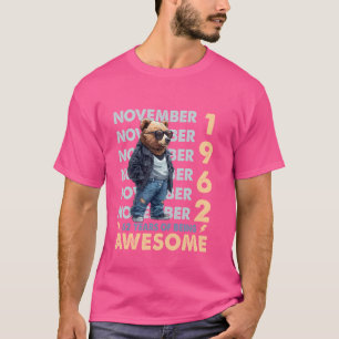 T-shirt Hommes Légende Novembre 1962 62e Ours d'anniversai