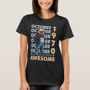 T-shirt Hommes Légende Octobre 1970 54e anniversaire Cool 
