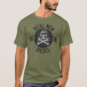 T-shirt Hommes Les vrais hommes sentent comme le diesel - 