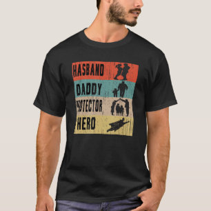 T-shirt Hommes Mari Daddy Protecteur Héros Fête des pères