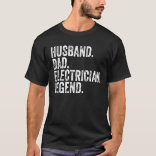 T-shirt Hommes Mari Papa Electricien Légende Drôle Père s