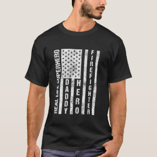 T-shirt Hommes Mari papa héros pompier Jour Père Gif