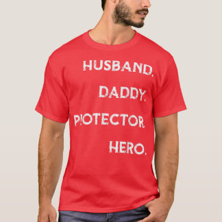 T-shirt Hommes Mari papa Protecteur Héros T Funny Père's